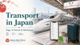 Transport in Japan mit Shinkansen, IC-Karte, Bahnhof und Smartphone