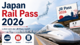 Japan Rail Pass 2026 mit Shinkansen und Reisenden in Japan