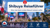 Shibuya in Tokio mit Scramble Crossing Hachiko und Shibuya Sky