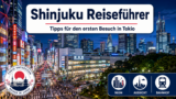 Shinjuku in Tokio mit Neonlichtern Bahnhof Kabukicho und Aussicht
