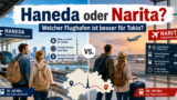 Haneda oder Narita Flughafenvergleich für Tokio Reise mit Gepäck und Hotelwahl